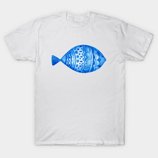 Blue fish T-Shirt by shoko